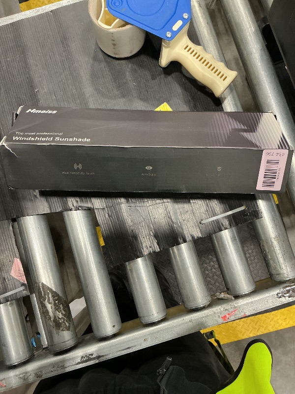 Photo 1 of [Upgraded] Nmoiss Windshield Sun Shade Umbrella - [Vinyl Coating Heat Shield] Protect Car from Sun Rays & Heat Damage Keep Cool and Protect Interior, Spring Structure Edge Medium 56" L x 31" W