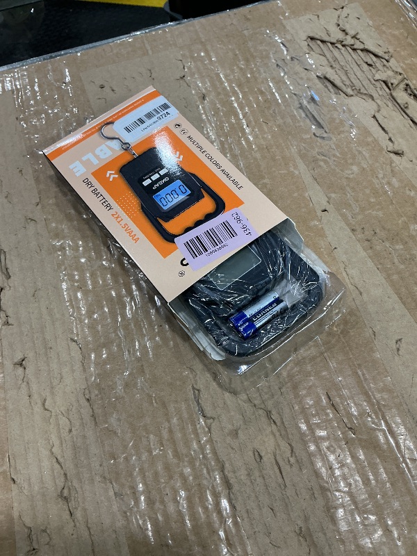 Photo 1 of *MINOR DAMAGE - USED*
Digital Fish Scale Hanging Scale Fishing Scale, SKEAP 110lb/50kg Luggage Scale,Fish Weighing Scale, Upgrade Large Handle & Backlit LCD Display, Black,Fishing Gifts for Men,Black