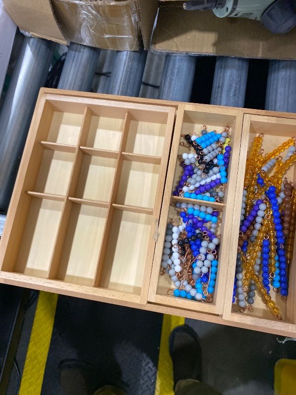 Photo 1 of ***MISSING PIECES*** penepico Premium Montessori Subtraction Snake Game 14.6in- Advanced Mixed Operations Set with Grey Beads, Solid Beechwood Box for Kids 5-9+, Homeschool & Classroom Math Materials (1.4 kg / 3.08 lbs)