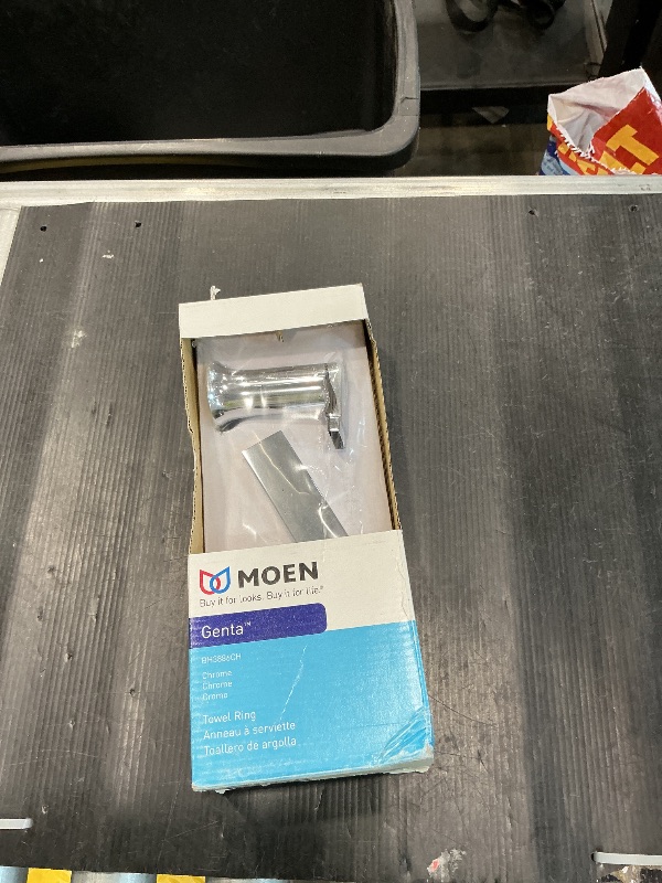 Photo 1 of *MISSING PARTS*
Moen Genta LX Modern Single Kitchen or Bathroom Towel Bar, 6.8-Inch, Chrome, BH3886CH