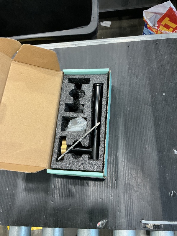 Photo 1 of ***MISSING PIECE*** FORIOUS Toilet Paper Holder Wall Mount, Stainless Steel Rustproof Double Post Pivoting Tissue Roll Holder for Bathroom, Commercial Toilet Paper Dispenser, Matte Black & Brushed Gold