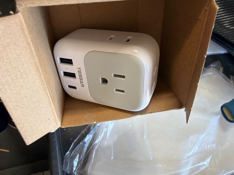 Photo 1 of **MISSED PARTS**
2 Pack European Plug Adapter USB C, TESSAN US to Europe Adapter 4 Outlets 3 USB Charger, Type C International Power Adaptor to Italy Spain France Portugal Iceland Germany, Europe Travel Essentials
**ONLY ONE PIECE**
