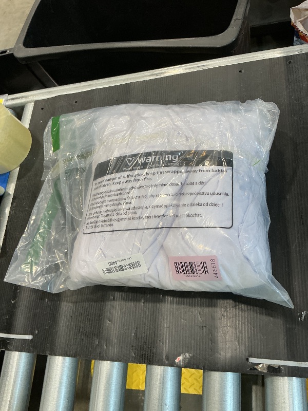 Photo 1 of 1 Pack White Tableclothes for 8 Foot Rectangle Tables, Wrinkle Resistant Fitted Table Cloth Stretch Spandex Table Covers with Skirt for Event Banquet Wedding Birthday Party