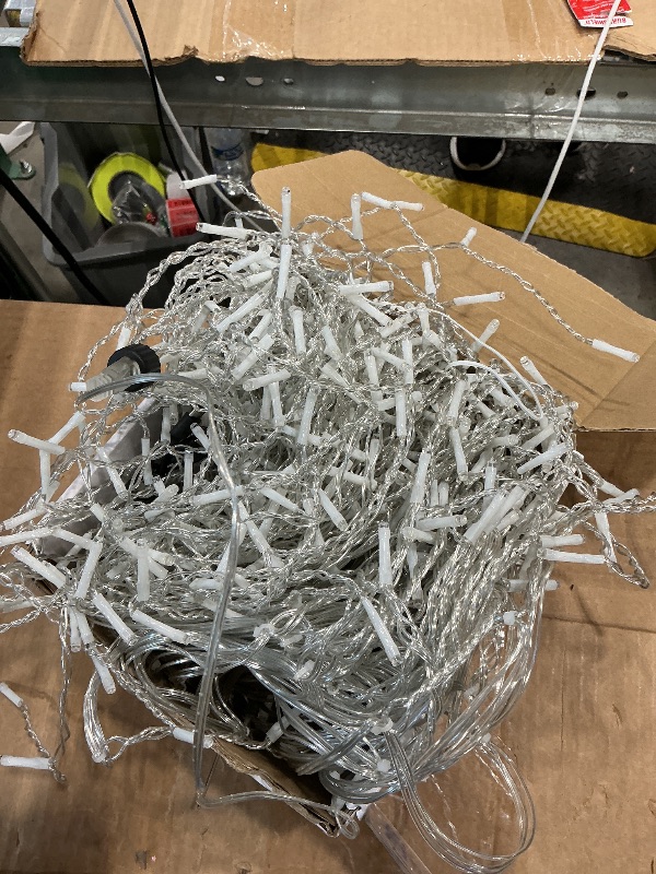 Photo 1 of *****Missing Solar Panel****Solar Powered Icicle Lights Outdoor Christmas - 660LED 66+16FT Icicle String Lights with Remote, 8 Modes, Timer, IP65 Waterproof. Rechargeable Battery for Porch, Roof, Xmas Decorations(Cool White)