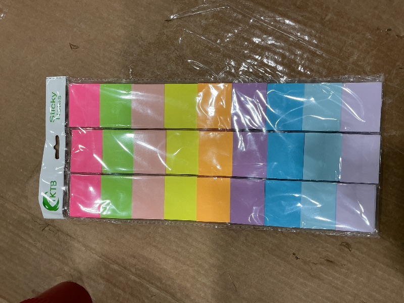 Photo 1 of (54 Pads) Mini Sticky Notes 1.5x2 in, 9 Colors Bright Strong Adhesive Post, Suitable for School, Home, Office, Clean Removal