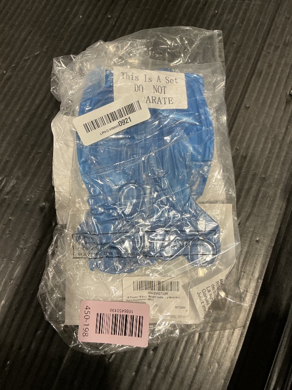 Photo 1 of 10 Pieces 18 Inch Metallic Balloons Shiny Latex Balloons for Birthday Wedding Party Decoration (Blue)