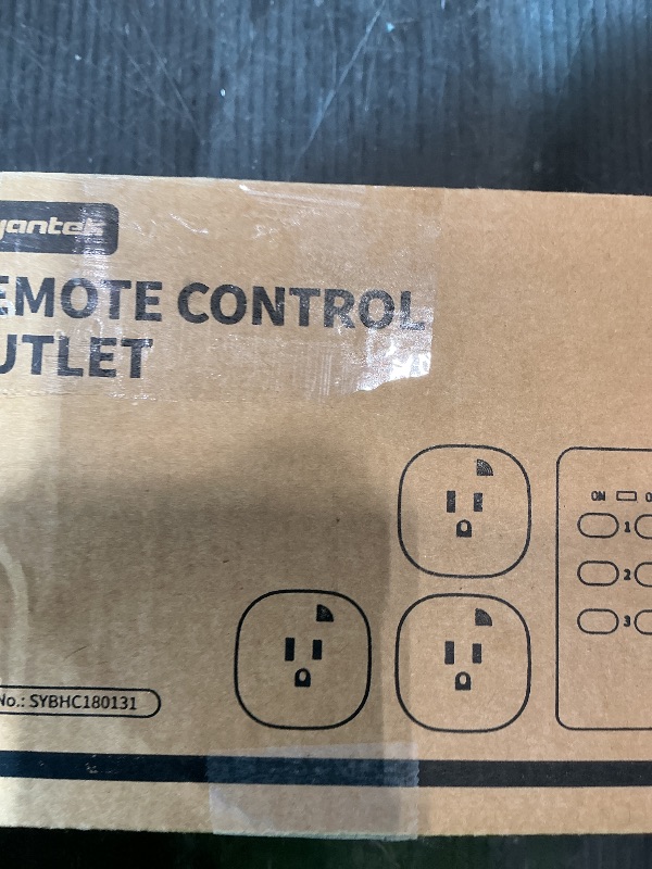 Photo 1 of ***Missing one plug and remote*** Syantek Remote Control Outlet Wireless Light Switch for Household Appliances, Expandable Remote Light Switch Kit, Up to 100 ft Range, FCC Certified, ETL Listed, White (3 Outlets + 1 Remotes)