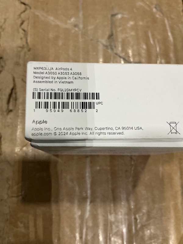Photo 1 of ***AIRPODS 2*** Apple AirPods 4 Wireless Earbuds, Bluetooth Headphones, Personalized Spatial Audio, Sweat and Water Resistant, USB-C Charging Case, H2 Chip, Up to 30 Hours of Battery Life, Effortless Setup for iPhone