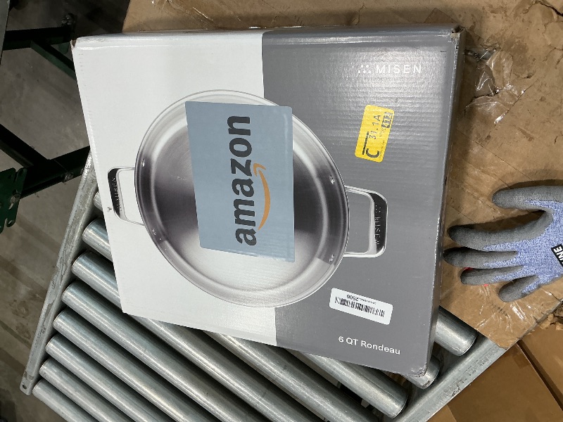 Photo 1 of **MAJOR DAMAGE**
Misen 5-Ply Stainless Steel 6QT Rondeau – Wide, Flat Cooking Surface - Even Heating, Perfect Searing - Durable, Versatile Cookware – Oven-Safe to 800F, Induction Compatible
