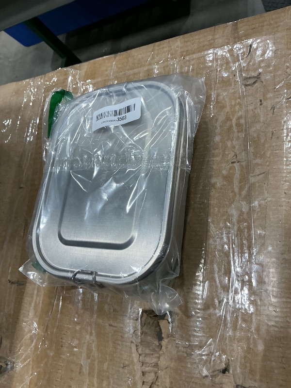 Photo 1 of *UNTESTED*
UPTRUST Stainless Steel Bento Lunch Food Box Container, 5-Compartment Large 1400ML Metal Bento Lunch Box Container for Kids or Adults with Lockable Clips to Leak Proof