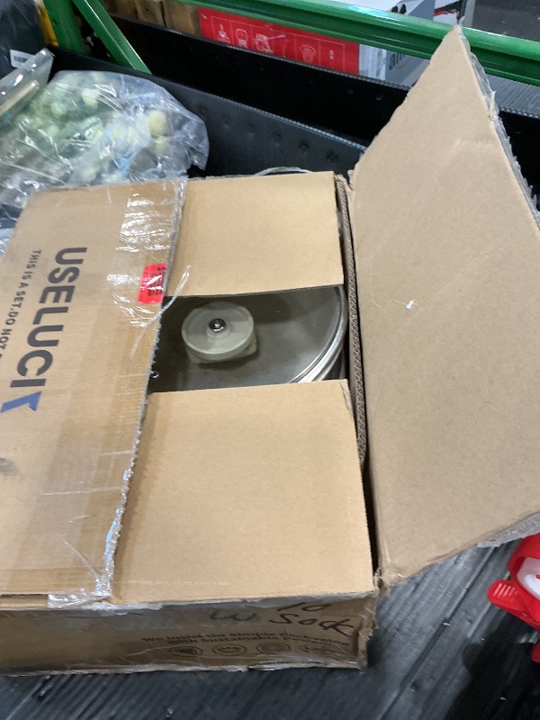 Photo 1 of **** used and missing parts.**** Pots and Pans Set Non Stick Non-Toxic 22 Pcs Ceramic Cookware Sets Nonstick Kitchen Pot&Pan With Lid Cream White Granite Induction Compatible with Glass Lids Crepe Frying Pan PFOA/PFOS-Free