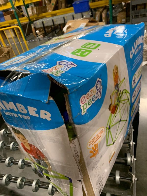 Photo 1 of ***NOT FUNCTIONAL, MISSING PARTS, SELLING AS IS, FINAL SALE***Eezy Peezy Climber with Top - Active Indoor Outdoor Play Set Climbing Dome Equipment Toys - Fun for Kids Ages 3 to 6 Years Old, Green and Blue***NOT FUNCTIONAL, MISSING PARTS, SELLING AS IS, FI