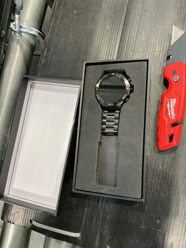 Photo 1 of ***MISSING CHARGER*** Smart Watch for Men Answer/Make Call for Android iPhone, 1.43" AMOLED HD Screen Mens Luxury Watch, 400mAh Heavy Duty Smartwatch Heart Rate Blood Oxygen Blood Pressure Sleep Monitor Pedometer, 2 Straps