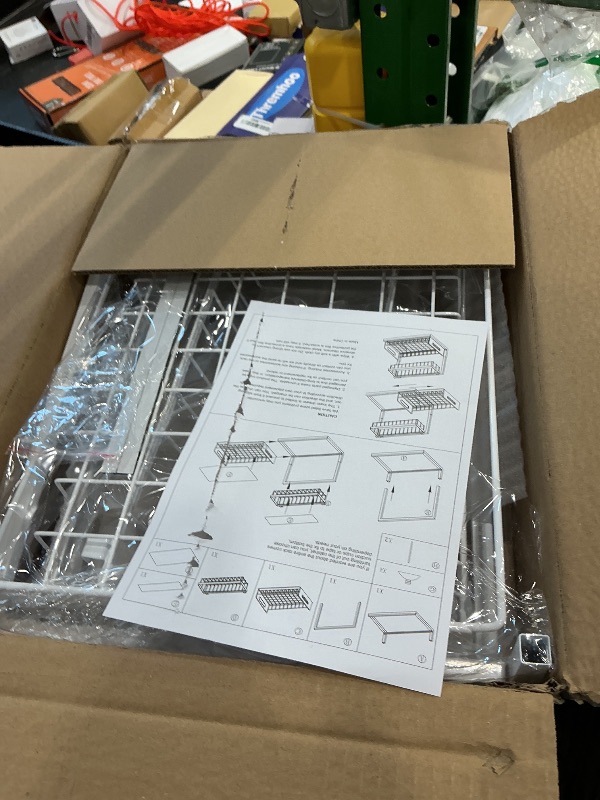 Photo 1 of **MISSING PARTS/check clerk comments**
REALINN Under Sink Organizer, Pull Out Cabinet Organizer 2 Tier Slide Out Sink Shelf Cabinet Storage Shelves, Under Sink Storage for Kitchen Bathroom Cabinet, White, 1 Pack