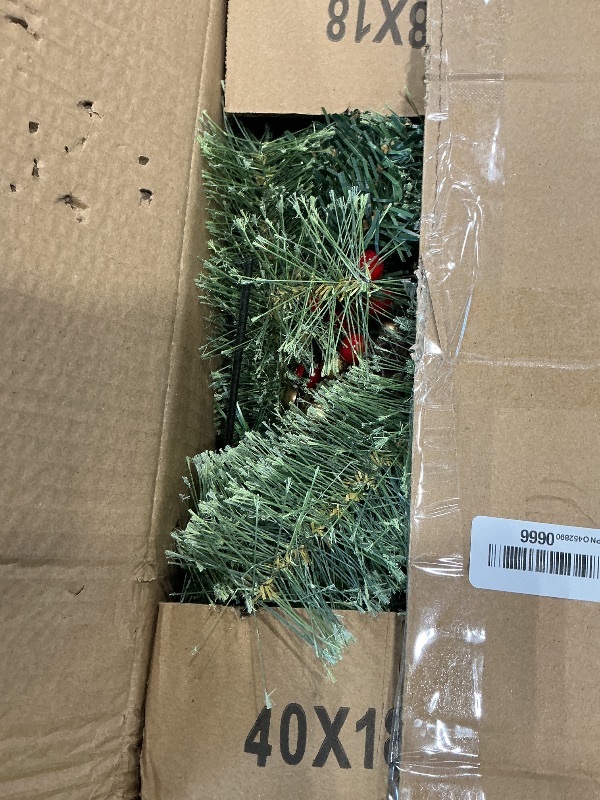 Photo 1 of [2 Pack & Timer] 33 Inch Christmas Tree Urn Fillers with 50 Warm & Colorful Change Lights Pinecones Red Berries Tripod Stake Battery Operated 8 Mode for Porch Outdoor Xmas Trees Christmas Decorations