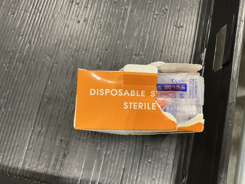 Photo 1 of 100 Pack 1ml Syringes with Needle-30Ga 5/16 Inch, Individually Sealed Packaging