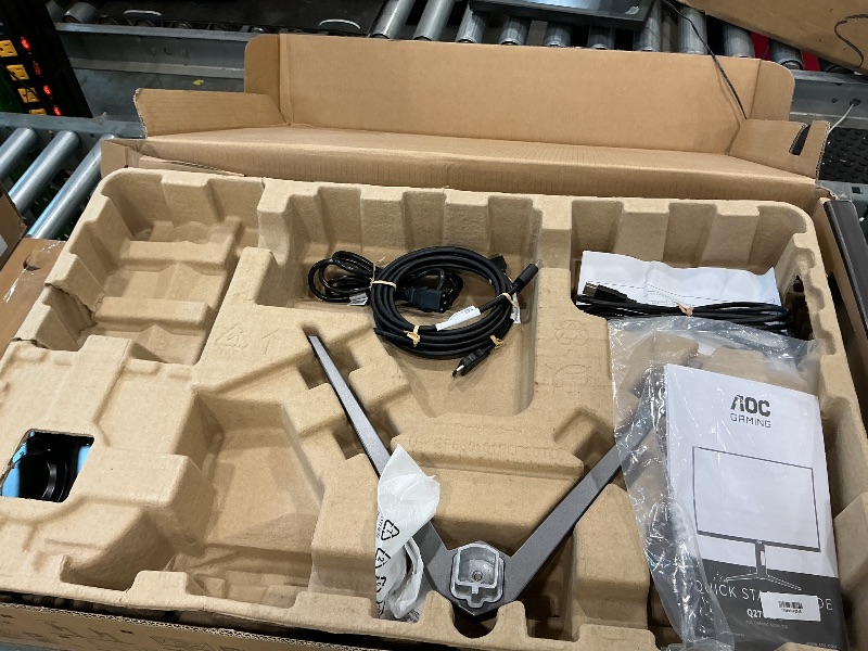 Photo 1 of **FOR PARTS**AOC Q27G4ZD 27" QD OLED Gaming Monitor, QHD 2560 x 1440, 240Hz 0.03ms, HDMI 2.0 x2, Display Port x2, G-Sync Compatible, Console Gaming Ready, 3-Year Zero-Bright-Dot