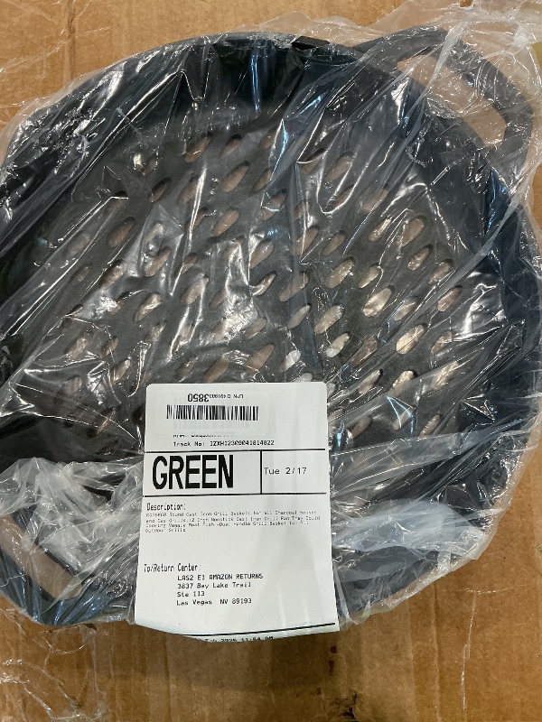 Photo 1 of *MINOR DAMAGE - USED*
MOASKER Round Cast Iron Grill Baskets for all Charcoal Smoker and Gas Grills,12 Inch Nonstick Cast Iron Grill Pan Tray Could Cooking Veggie Meat Fish -Dual Handle Grill Basket for All Outdoor Grills