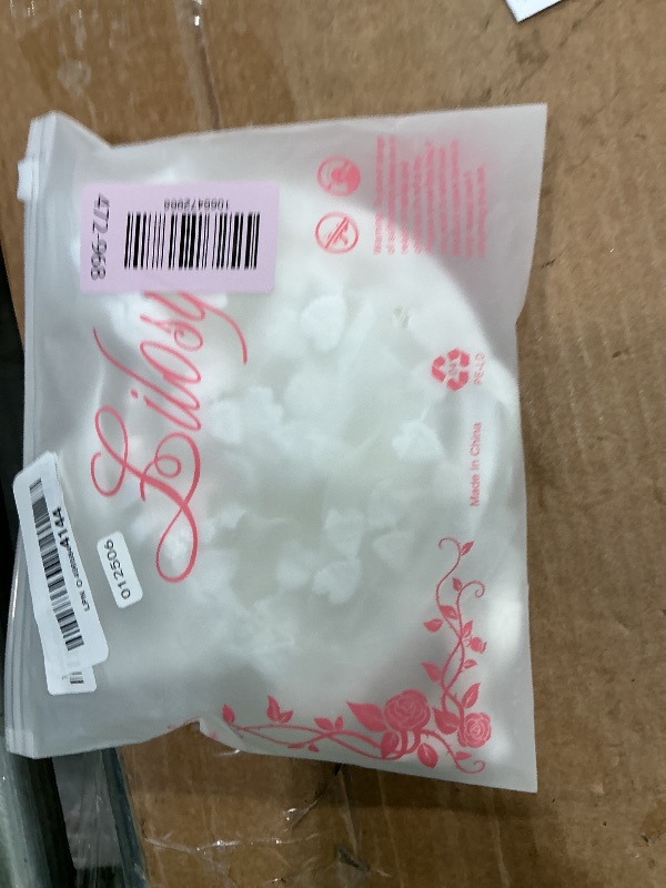 Photo 1 of ****FINAL SELL NOT RETURNS****Lilosy Sexy Cute Underwire Push Up Strappy Heart Embroidered Mesh Sheer Lingerie Set for Women Bachelorette See Through Bra and Panty 2 Piece Bow White Medium