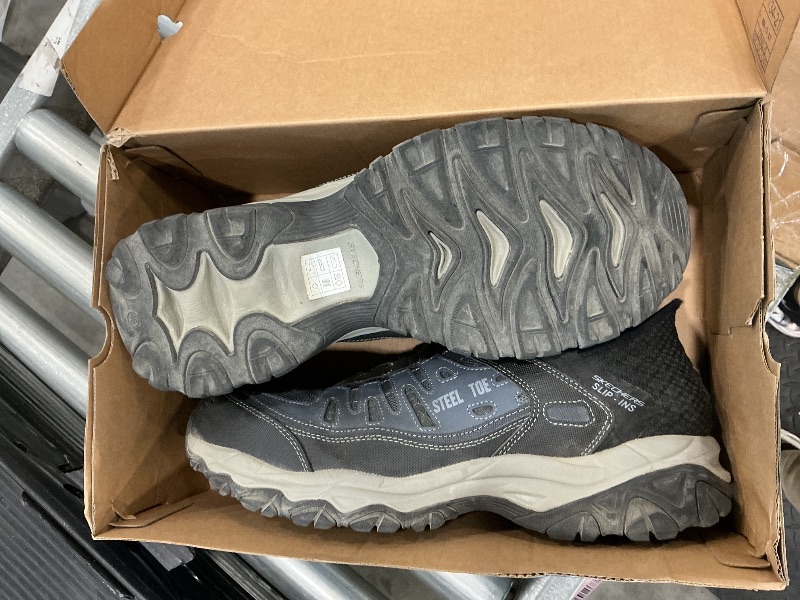 Photo 1 of ****FINAL SALE NOT RETURNS****DIRTY*********
Skechers Men's Hands Free Slip-Ins Cankton-Faison ST Industrial Shoe, NVGY, 13W