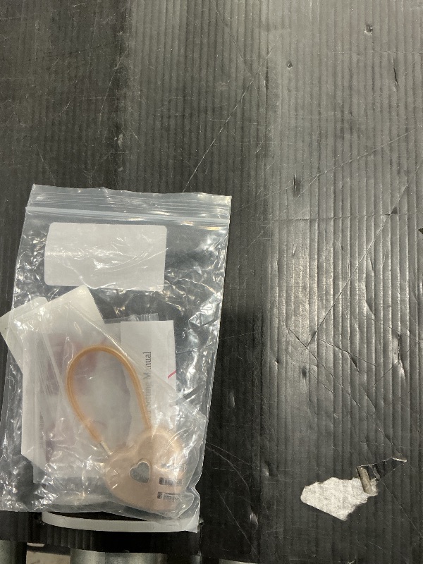 Photo 1 of 1 Pack Cable Locks with Combination Pad Locks with Code 3 Digit Heart Shaped Padlock for Gym Locker Luggage Suitcase Backpack Cabinet Toolbox Outdoor Fence Gate, Travel Safe