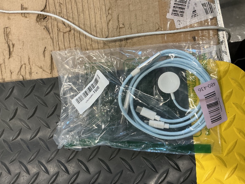 Photo 1 of ???????? ????? ???? Charging USB C Watch Phone Charger 3 in 2 Cable, Compatible with Apple Watch Ultra SE Series 1-11, Universal Travel Multi Devices All in One Cord, 4FT/1.2M-Blue