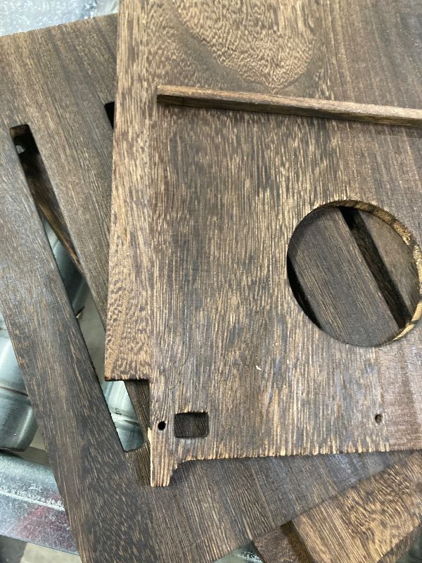 Photo 1 of ***DAMAGED*** Wifi Box Charcoal Retro Wood Router Boxs and Modem Storage Box, Double-Layer Wooden Wifi Box Hider No Signal Blocking Router Cabinet Wood (M)