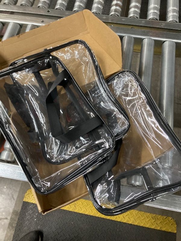 Photo 1 of ***MISSING PIECES -SELLING AS 3 Pack ONLY*** 3Pack  Large Toy Storage Bags with Labels, Reusable Clear PVC Board Game Storage, Travel Waterproof Organizer Bags with Zipper for Building Blocks, Puzzle, Kids Books