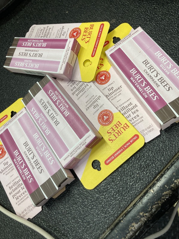 Photo 1 of ++4 pack++Burt's Bees Lip Shimmer Pink Collection, Tinted Lip Balm Stick, Moisturizing for All Day Hydration with Natural Glowy Pigmented Finish & Buildable Color, 3 Shades; Value Pack, 3 Tubes x 0.09 Oz