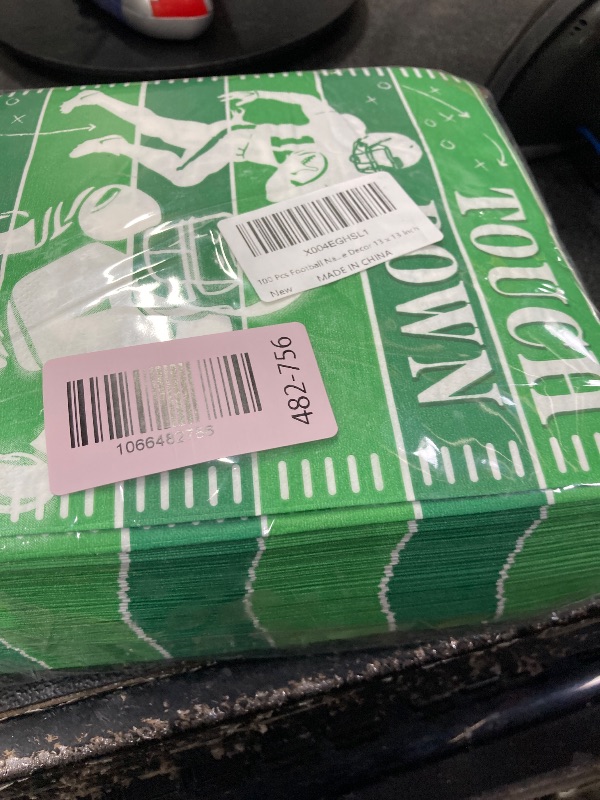 Photo 1 of 100 Pcs Sports Theme Paper Napkins Football Paper Napkins Cocktail Touchdown Theme Tissue Tailgate Tissue Sports Birthday Party Decorations Football Party Supplies Frenzy Game Time Decor 13 x 13 Inch