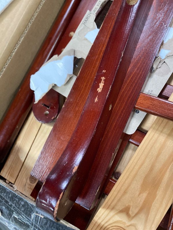 Photo 1 of ***DAMAGE -SELLING AS PARTS ONLY*** Delta Children Canton Toddler Bed, Cherry***DAMAGE, WOOD CHIPPED AREA -SELLING AS IS ***