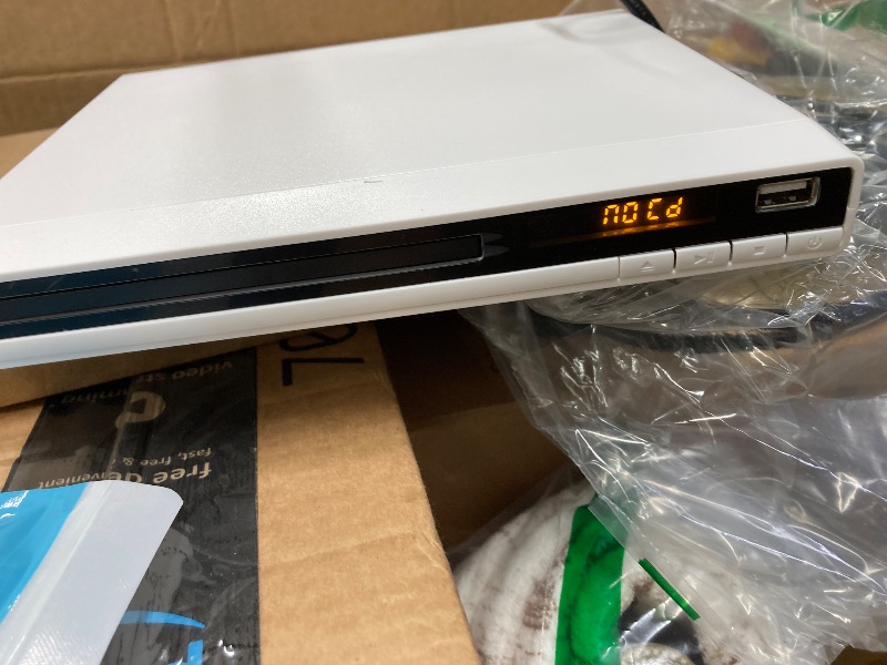Photo 1 of **DOES NOT INCLUDE ITS CONTROLLER**     DVD Player for TV, Region-Free DVD CD Player for Home with HDMI RCA Output USB Input, Plays All Regions and Multi-Format, 1080P HD Compact DVD Player for Family Movies, Built-in PAL NTSC (White 168)