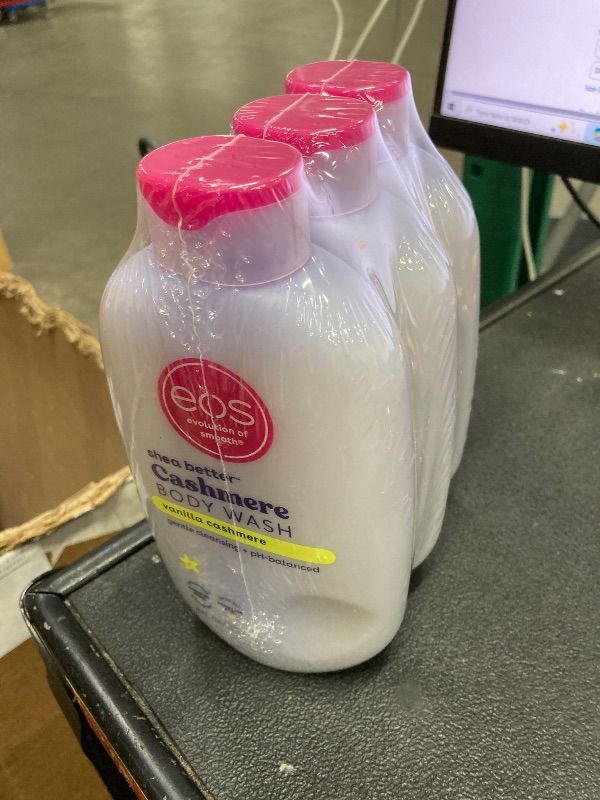 Photo 1 of (3 pack) eos Shea Better Vanilla Cashmere Body Wash - Vanilla Cashmere, Creamy Gel Formula, Hyrdration for Dry Skin, 16 fl oz