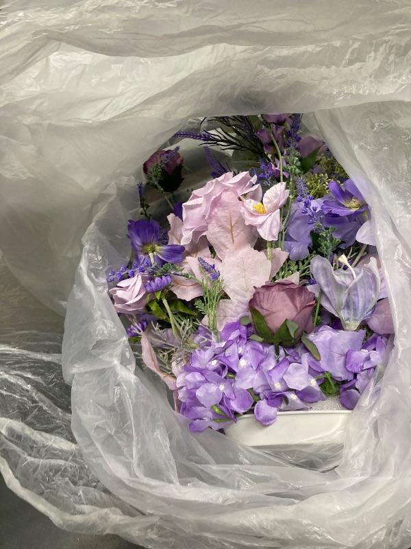 Photo 1 of **NOTE: The description and photo are merely representative.**

Decoration Artificial Purple Flower Arrangement for Wedding - Aisle & Stage Decor(Style 2)