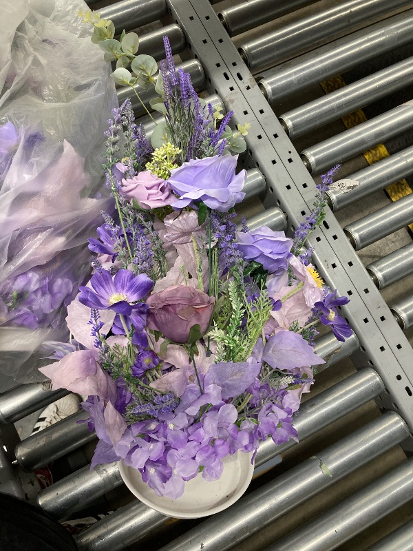 Photo 1 of **NOTE: The description and photo are merely representative.**

Decoration Artificial Purple Flower Arrangement for Wedding - Aisle & Stage Decor(Style 2)