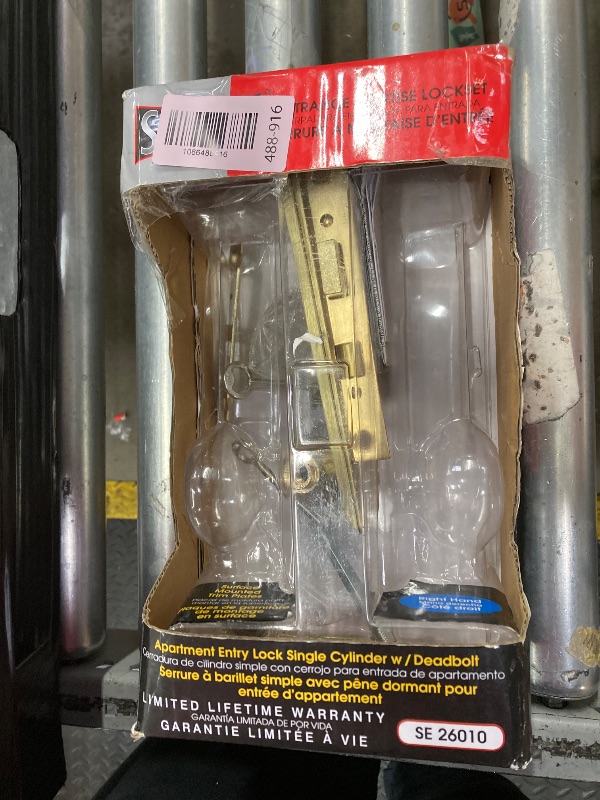 Photo 1 of ***MISSING PIECES -SELLING AS INCOMPLETE MIS-MATCHED PARTS ONLY*** 
Segal SE 26010 Mortise Lock Set, Brass Right Hand, 2-1/2 In. Backset, Surface Mounted (Single Pack)
