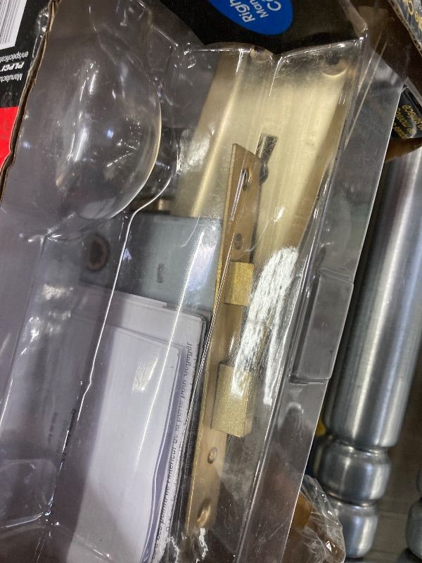 Photo 1 of ***MISSING PIECES -SELLING AS INCOMPLETE MIS-MATCHED PARTS ONLY*** 
Segal SE 26010 Mortise Lock Set, Brass Right Hand, 2-1/2 In. Backset, Surface Mounted (Single Pack)