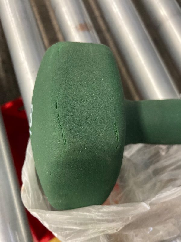 Photo 1 of ***ONLY 1 INCLUDED*1 MISSING***Amazon Basics Neoprene Coated Hexagonal Dumbbell Hand Weights for Workout, 20 Pounds, Pair, Dark Green***ONLY 1 INCLUDED*1 MISSING***