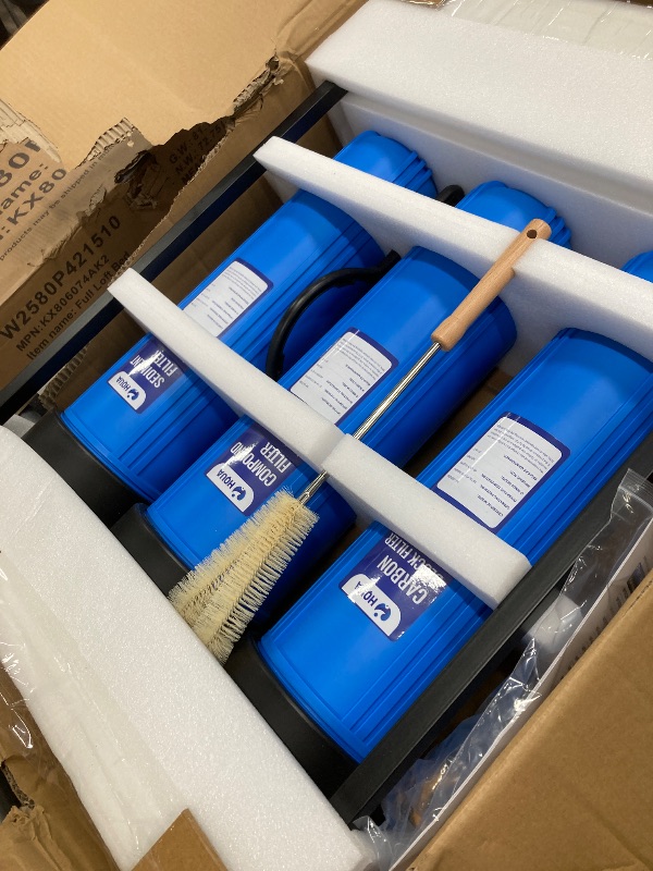 View 2 of *Box damaged* HQUA WF3-02 3-Stage Free-Standing Whole House Water Filtration System, Reduces Heavy Metals (Lead, Mercury, Copper, Nickel, Chromium), Chloramine, Sediment, Odor, and VOC’s