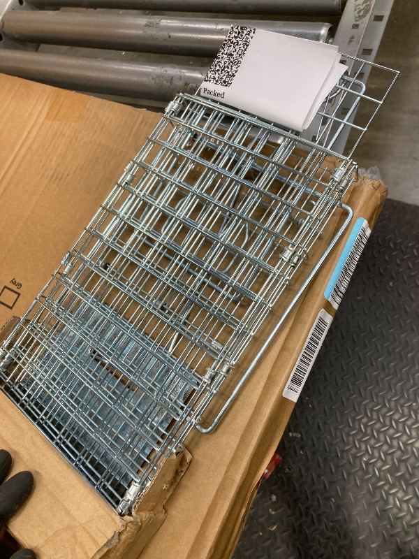Photo 1 of *Scratches* iMounTEK Humane Animal Trap Live Animal Trap Catch Live Animal Rodent Cage Collapsible Galvanized Wire for Kitten Cat Squirrels Rabbits Small Raccoons Groundhogs Armadillos/23.3x7.24x7.72inches