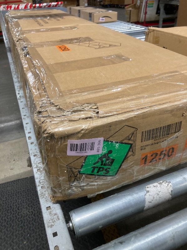 Photo 1 of *Pieces broken* FATORRI 8 Cube Storage Organizer Bookshelf, 62 Inch Rustic Wood Horizontal Bookcase, Industrial Cube Long Book Shelf for Living Room (Rustic Oak)