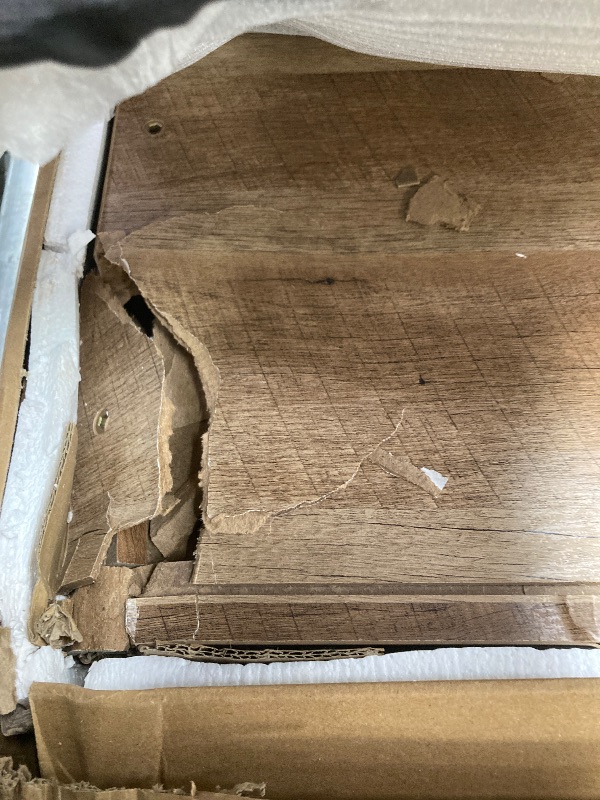 Photo 1 of *Pieces broken* FATORRI 8 Cube Storage Organizer Bookshelf, 62 Inch Rustic Wood Horizontal Bookcase, Industrial Cube Long Book Shelf for Living Room (Rustic Oak)