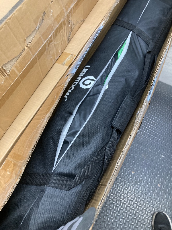 Photo 1 of *Carrying bag cut* Lightdow 10x7ft Rolling Background Stand Kit with Green Screen Backdrop & Wheels & Portable Carrying Bag & Clamp & Gloves for Streaming/Studio Video Recording/Zoom Meeting/Party