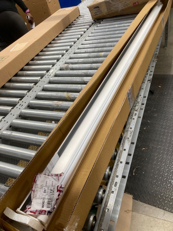 Photo 1 of *Hardware missing* ShadesU Cordless Zebra Blinds – Light Filtering Dual-Layer Window Shades for Privacy (White Color) (Maximum Height 72") (Width 70")