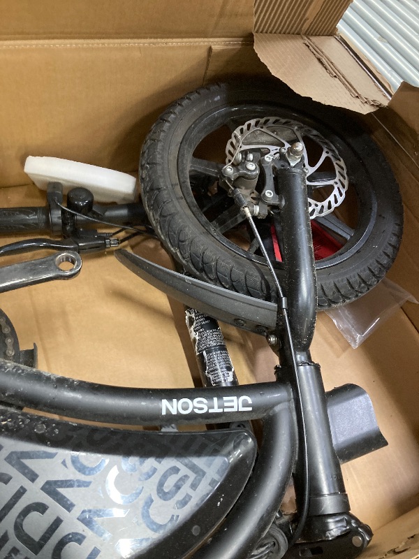 Photo 1 of *DIRTY* Jetson Bolt Pro Adult Electric Bike, Pedal Assist up to 30 Miles, Foldable, Built-in Carrying Handle, Lightweight Frame, LED Headlight, Dual Disc Brakes, Twist Throttle & Cruise Control, Ages 12+