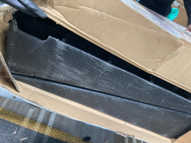 Photo 1 of *Dirty/Scratches* Rubber Threshold Ramp 7.87 Inch Rise, Wheelchair Rubber Door Ramp with Non-Slip Surface, Home Step Ramp with Channel for Wheelchairs/Cars/Scooters (2PCS, 2200LBs Loading)