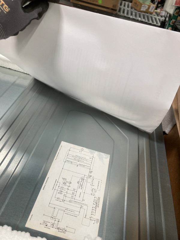 View 4 of *Dirty* SHARP SMD2470ASY Microwave Drawer Oven, 24-inch, 1.2 Cubic Feet, 950 Watt, Concealed Control Panel with Digital LCD Display, Stainless Steel
