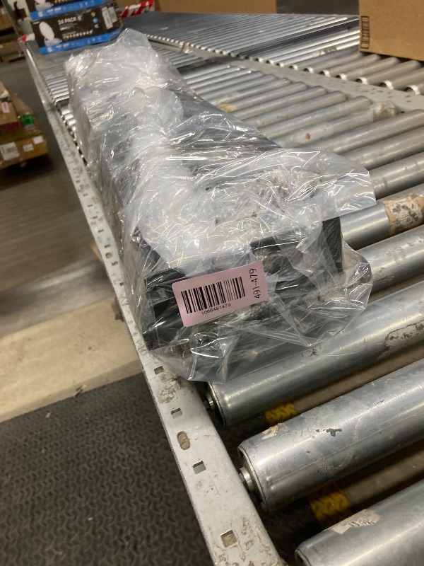 Photo 1 of *Pieces only* *Size unknown*  Upholstered Platform Bed Frame, Black Upholstery, Queen/King