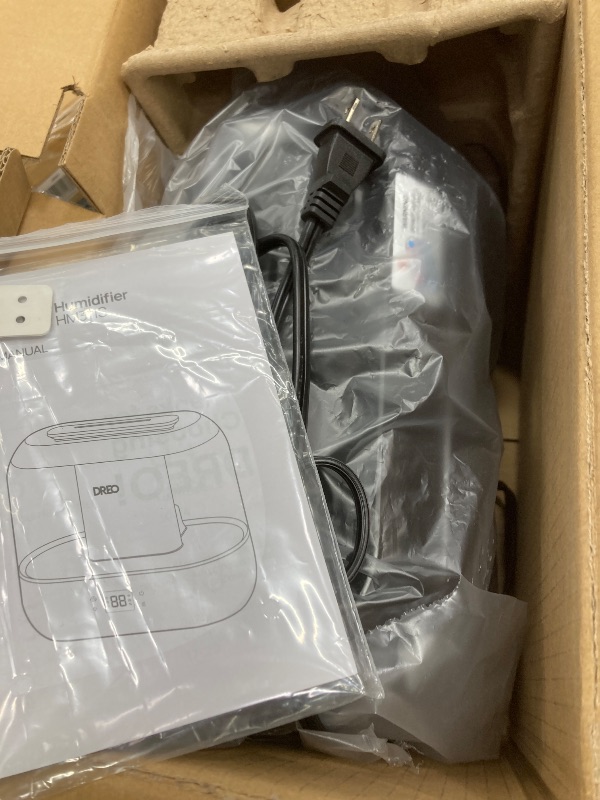 Photo 1 of **PARTS ONLY/CRACKED**Dreo Smart Humidifiers for Bedroom, Top Fill 4L Supersized Humidifier Large Room with 28 dB, 36H Runtime, Touch/APP/Voice Control, Nightlight, Cool Mist Humidifiers for Baby, Plants, Indoor, Black