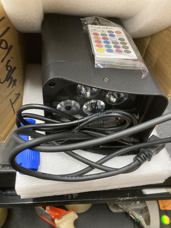 Photo 1 of **BATTERY ISSUES**Battery Powered Uplights Rechargeable Par Can 6x18W RGBWA+UV LED Uplight 9600 mAh APP/Remote/DMX512 Control Stage Lights Uplighting Indoor for Wedding DJ Church Christmas Dance